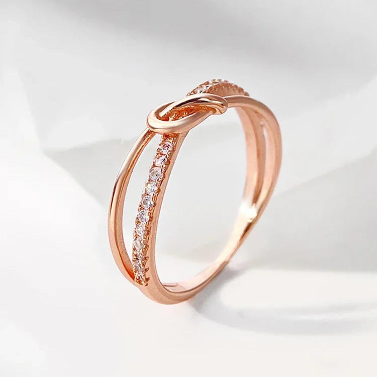 Chloe Gold-Plated Sterling Silver Double Knot Ring