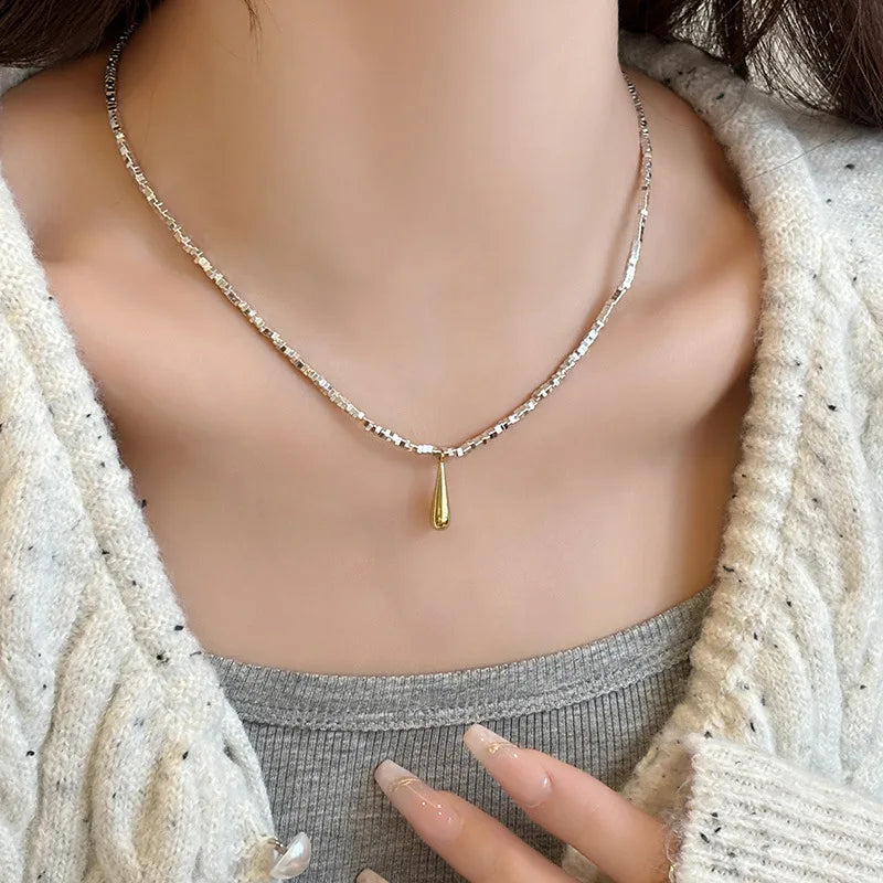 925 Sterling Silver Simple Pearl Pendant Necklace