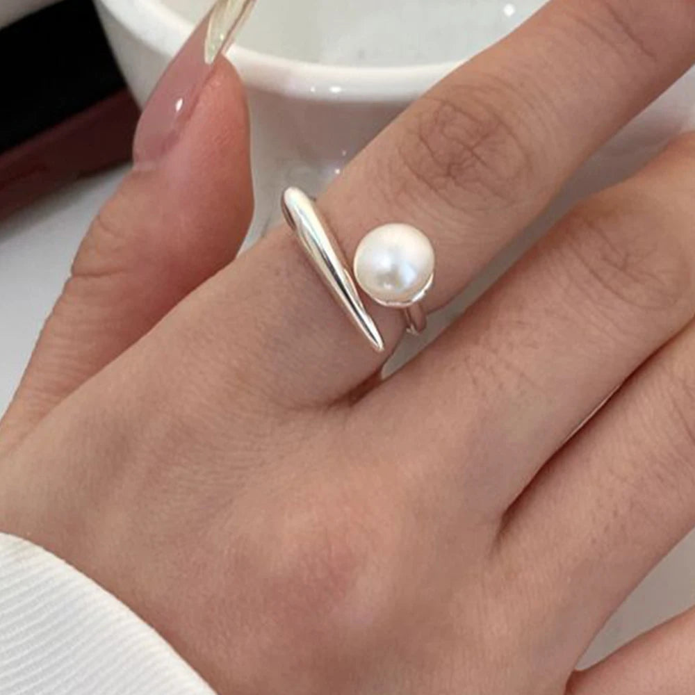 Irregular Shell Overlapping 925 Sterling Silver Ring