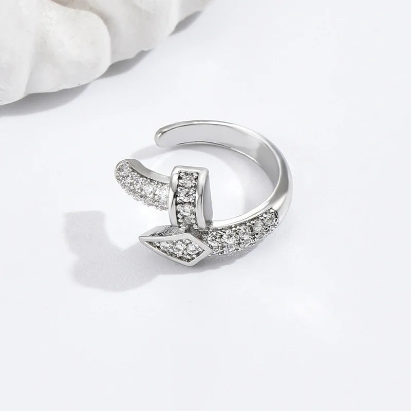 Geometric Zircon Non-Piercing Ear Cuff