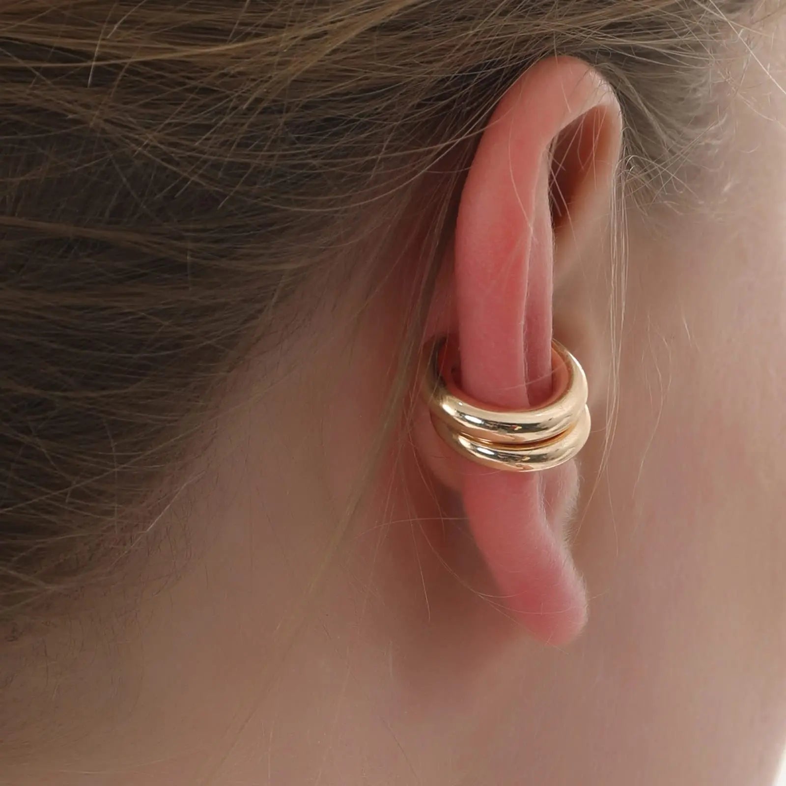 2-Piece Chunky Statement Non-Pierced Ear Cuff Set