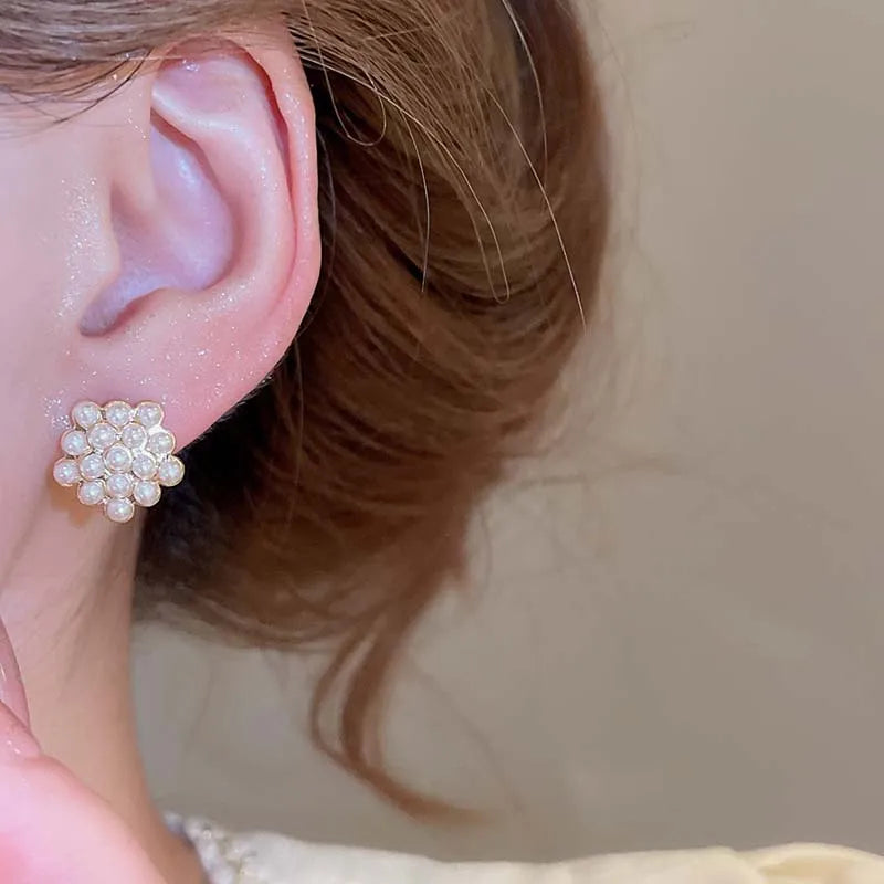 12-Piece Imitation Pearl & Geometric Earring Set