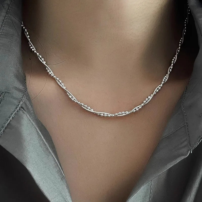 925 Sterling Silver Simple Pearl Pendant Necklace