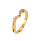 Astrid Stainless Steel Interlocking Knot Ring