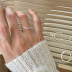 Irregular Shell Overlapping 925 Sterling Silver Ring