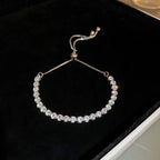 Soren Curved Wave Rhinestone Adjustable Bangle