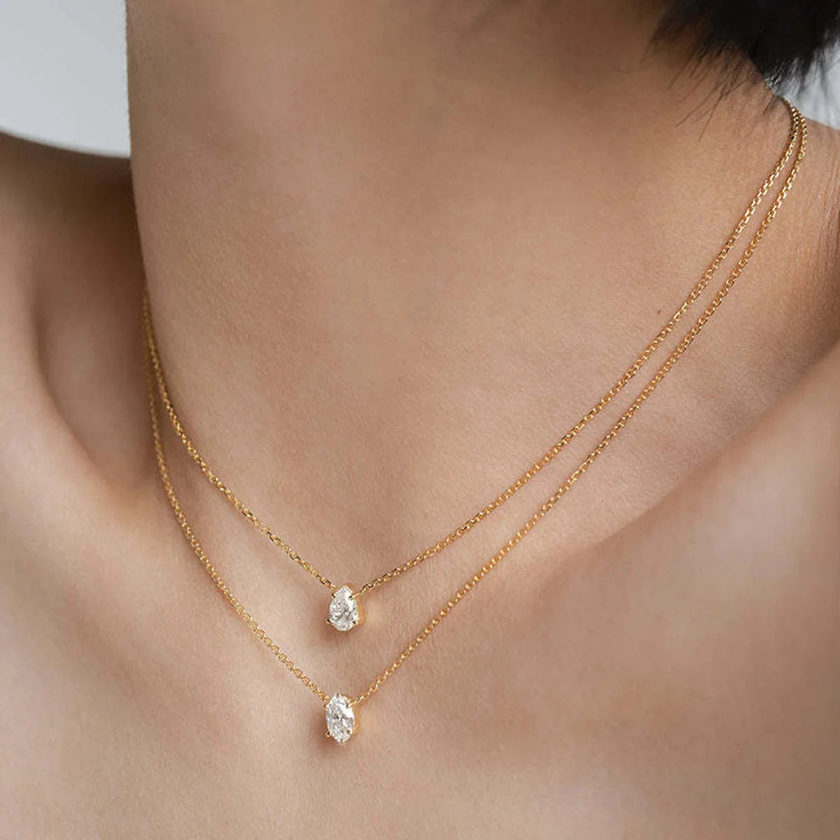 Radiant Zircon Multi-Layered Choker Pendant Necklace