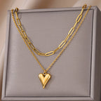Artisan 316L Stainless Steel Sculpted Heart Choker