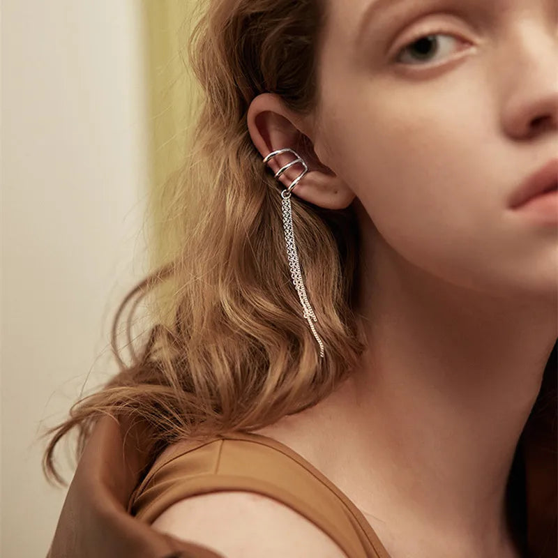 Geometric Zircon Non-Piercing Ear Cuff