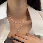 925 Sterling Silver Simple Pearl Pendant Necklace