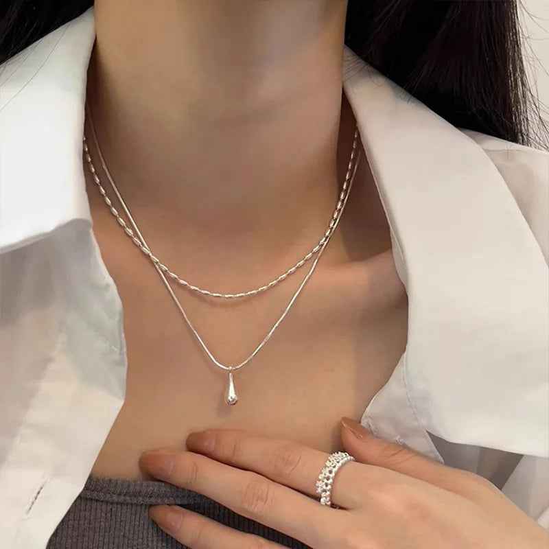 925 Sterling Silver Simple Pearl Pendant Necklace