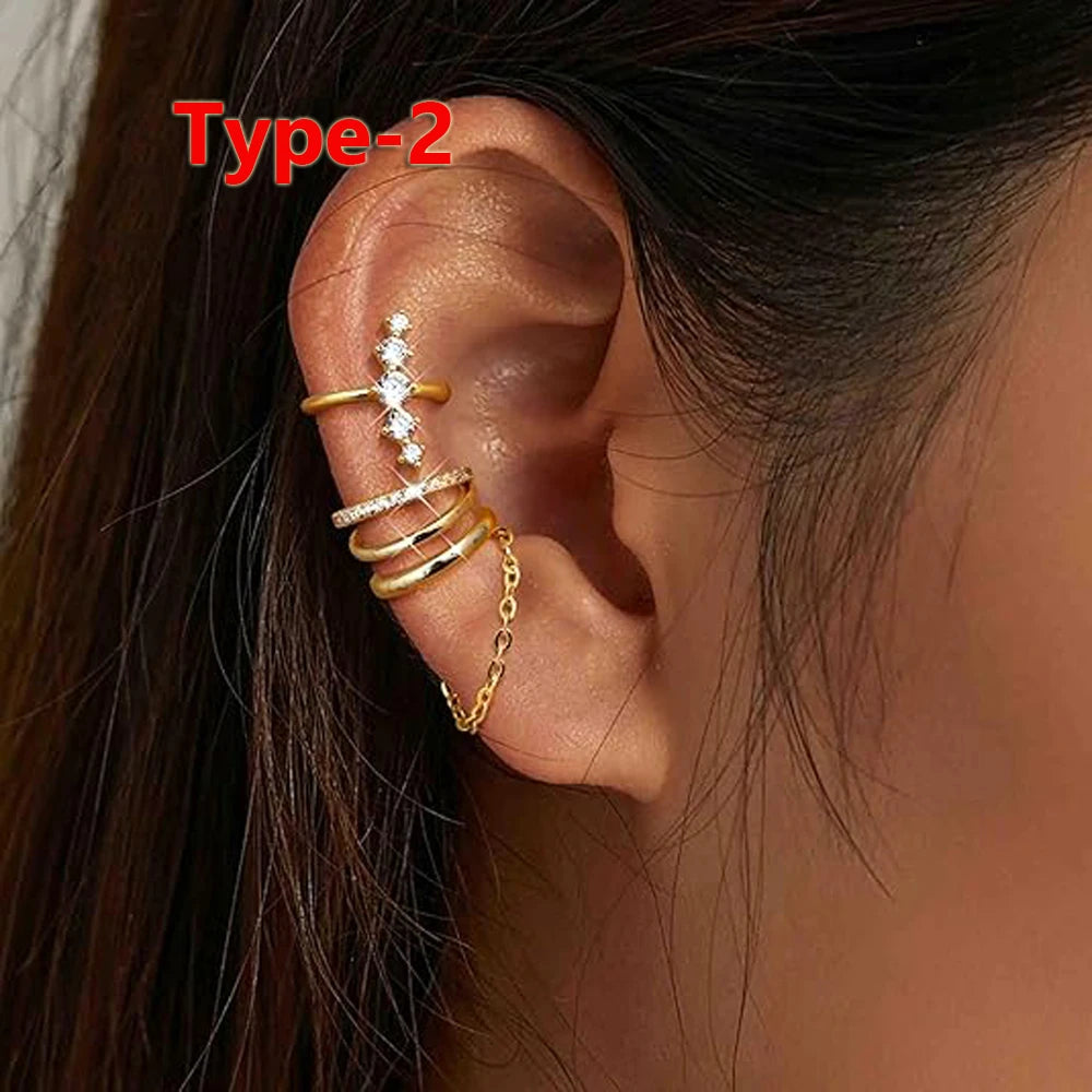 Dainty 14K Gold Plated Non-Pierced Cartilage Ear Cuff