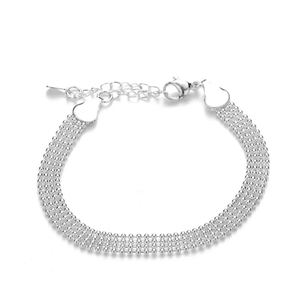 Rowan Silver Bead Chain Bracelet