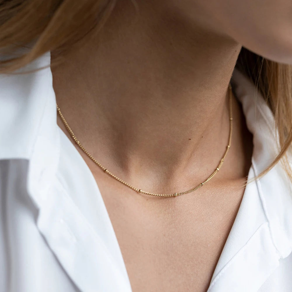 Cascading Gold Multi-Tier Link & Pendant Layered Necklace