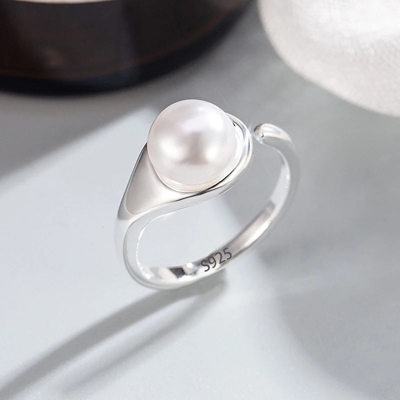 Irregular Shell Overlapping 925 Sterling Silver Ring