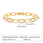 Dahlia 14K Gold Plated Paperclip & Watch Strap Bracelet