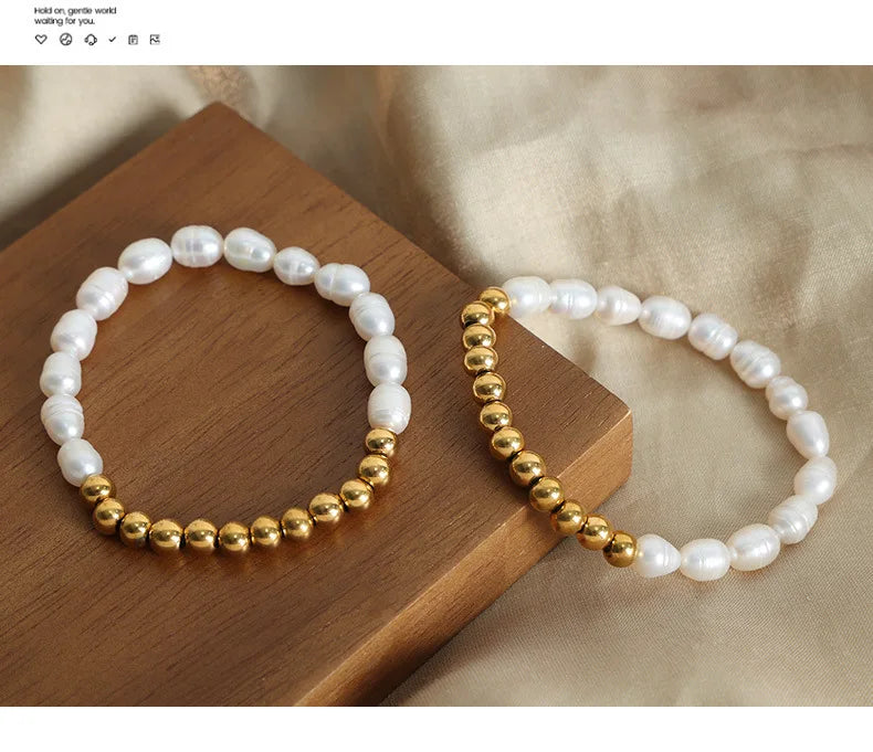 Calla Freshwater Pearl and Beaded Bracelet